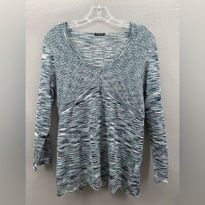 Magaschoni Knit Space Dye Vneck Sweater Size m